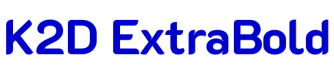 K2D ExtraBold шрифт